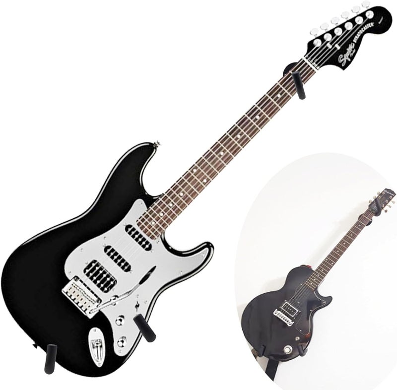 DSHE Guitar Wall Mount for Acoustic, Electric, Classical Guitar and Ukulele, Banjo, Mandolin Wall Hanger, Horizontal Guitar Holder Bass Stand Rack Hook Guitar Display Wall (2 Sets) - Image 1
